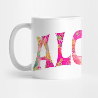 Aloha Typography, Hot Pink Mug